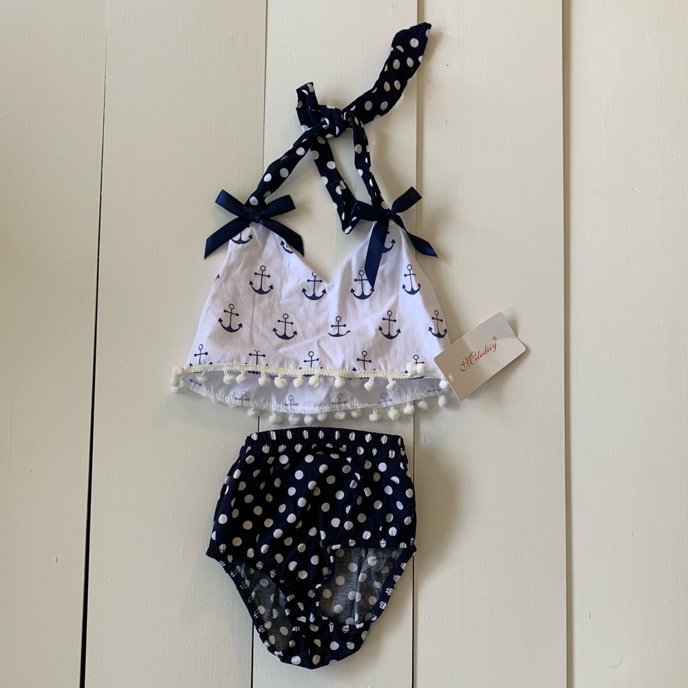 NWT Baby girl 2 piece sailor outfit. 6-9 month.
